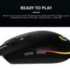 Logitech G102 Light Sync Gaming Wired Mouse | Gaming Grade Sensor | 8k DPI | Light Weight Mouse - Black / White
