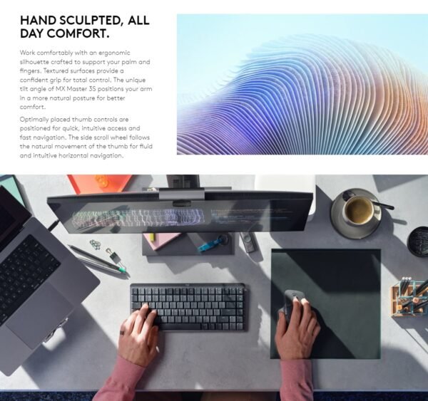 Logitech MX Master 3S Performance Wireless Mouse with Quiet Clicks | MagSpeed Scrolling | All-Day Comfort